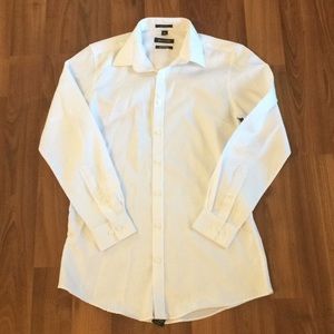Bellissimo White Dress Shirt Size L EUC